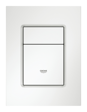 Toalete - Placa de actionare Grohe 37535SH0, Skate Cosmopolitan, marimea S, dubla actionare, 130 x 172 mm, verticala, alb
