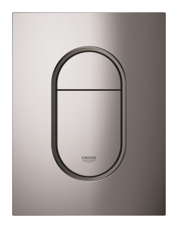 Toalete - Placa de actionare Grohe 37624A00, Arena Cosmopolitan, marimea S, dubla, 130 x 172 mm, verticala, lucios, grafit