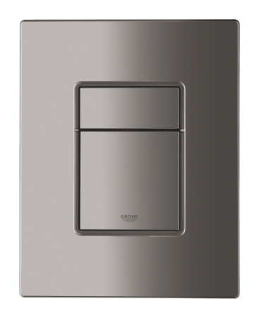Toalete - Placa de actionare WC Grohe 38732A00, Skate Cosmopolitan, dubla spalare, reversibila, 156 x 197 mm, lucios, grafit