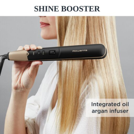 Placa de indreptat parul ROWENTA Express Shine Argan Oil SF4630F0, 210 grade, negru [4]