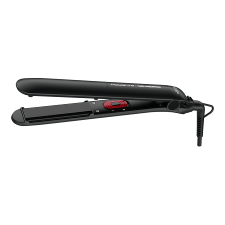 Baie - Placa de par Rowenta EasyLiss Karl Lagerfeld SF161LF0, învelis Ceramic Tourmaline, 200 °C, Funcția Straight & Curl, negru