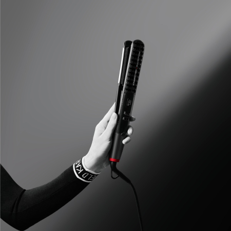 Placa de par Rowenta Karl Lagerfeld Pro Stylist SF467LF0, invelis Keratin & Glow, temperatura variabila, ecran LCD, generator de ioni, oprire automata, negru [1]