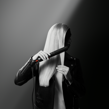 Placa de par ROWENTA x Karl Lagerfeld Optiliss SF323LF0, invelis Keratin & Glow, varf rece, negru & rosu [6]