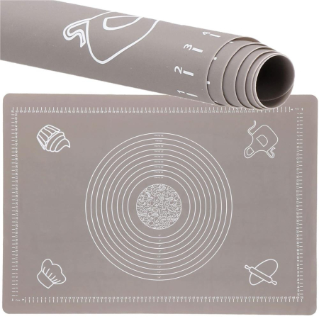 Plansa din silicon alimentar de framantat aluat, rezistenta la temperaturi ridicate, 65x45cm, gri [6]