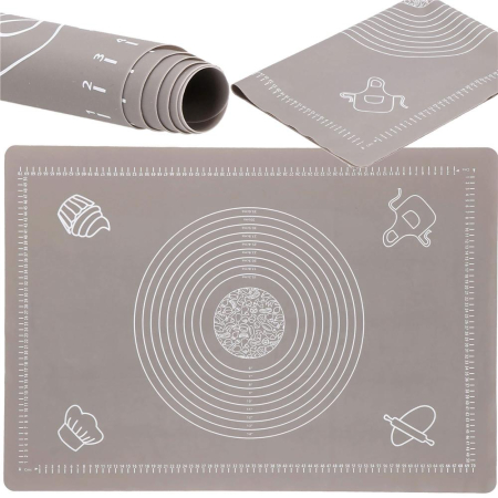 Plansa din silicon alimentar de framantat aluat, rezistenta la temperaturi ridicate, 65x45cm, gri [3]