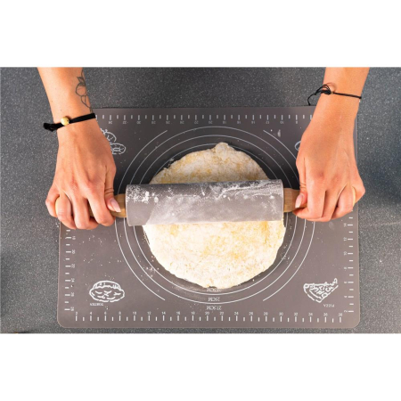 Plansa din silicon alimentar de framantat aluat, rezistenta la temperaturi ridicate, 65x45cm, gri [21]
