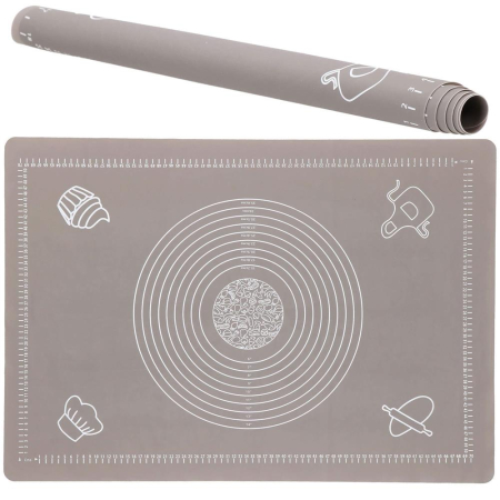 Plansa din silicon alimentar de framantat aluat, rezistenta la temperaturi ridicate, 65x45cm, gri [1]