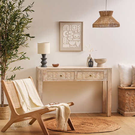 Planta artificiala maslin decorativ cu ghiveci, frunzis fin si ramuri bogate, fara intretinere, 80x80x210 cm, verde [7]