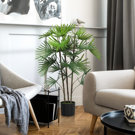  Planta artificiala de 90 cm din plastic verde cu ghiveci de Ø16.5x13.5 cm [7]