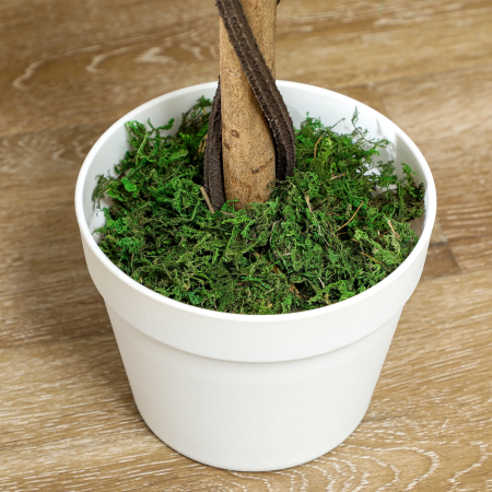 Planta Artificiala de Trandafir cu 21 de Flori Ø18x90 cm Portocaliu cu Vas [8]