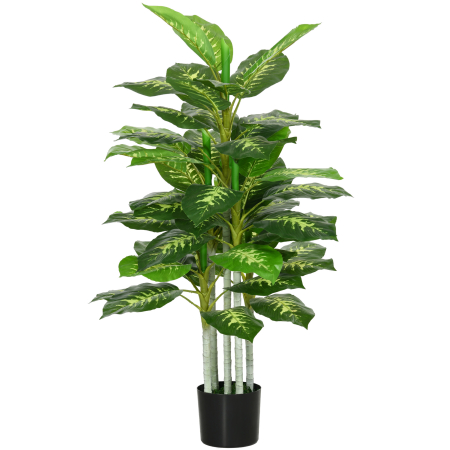 Living & hol -  Planta Artificiala Decorativa, inalta de 120 cm, cu Ghiveci Negru pentru Interior si Exterior