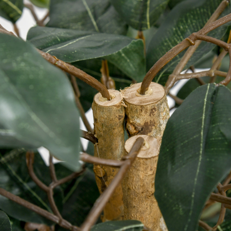  Planta Ficus Falsa, Planta inalta de 150cm, Planta Artificiala Decorativa pentru Interior si Exterior, Ø17x14.5 cm, Verde [8]