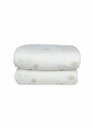 Plapuma Brius Lana Super Soft, 400g, 2 Persoane 195/215, Matlasata cu ata pentru o rezistenta indelungata, Alb [2]