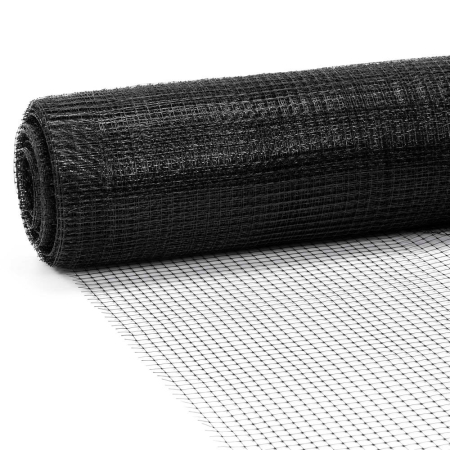 Plasa gradina anti daunatori si cartite, 45g/m2, 2x200 metri, ochiuri 15 mm, negru [24]