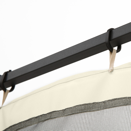 Plasa tantari Foisor 352×207 cm - Fermoar, Negru & Bej [7]