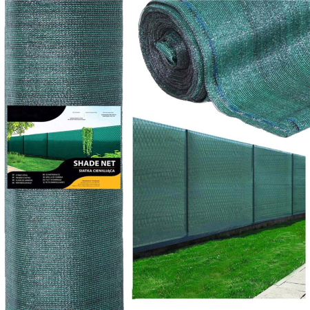 Prelate - Plasa umbrire si intimitate pentru gard, 1.5m latime, 10m lungime, 140g densitate, verde