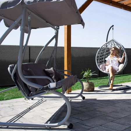 Plasa umbrire si intimitate pentru gard, 1.5m latime, 25m lungime, 140g densitate, negru [5]