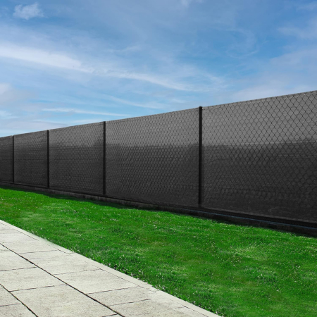 Plasa umbrire si intimitate pentru gard, 1.5m latime, 50m lungime, 65g densitate, gri [6]