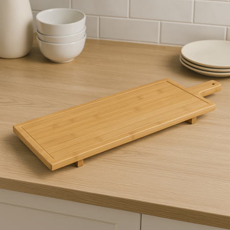 Platou servire 5Five din bambus, 88x26x4 cm, maro natural [3]