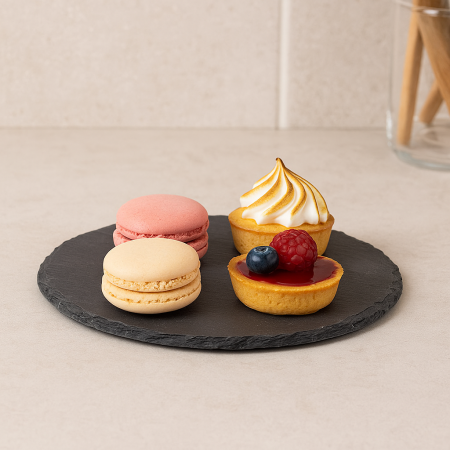 Platou servire Atmosphera ardezie, diametru 22 cm, negru [2]