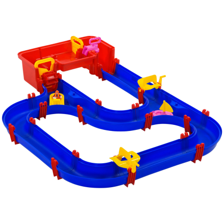 Jucarii si accesorii -  Playset pentru apa 53 Piese pentru Copii 3-6 Ani, din PP, 123x90x7cm, Albastru si Rosu
