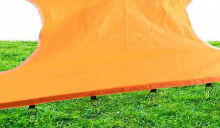 Poarta de fotbal din otel, 152x213cm, profil 25mm, tinta antrenament, portocaliu [4]