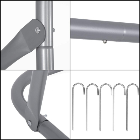 Poarta de fotbal din otel, 152x213cm, profil 25mm, tinta antrenament, portocaliu [9]