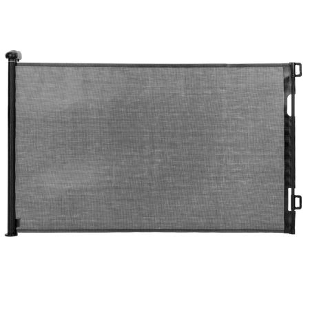 Poarta siguranta retractabila extensibila copii animale, 162x86 cm, montaj perete, negru [1]
