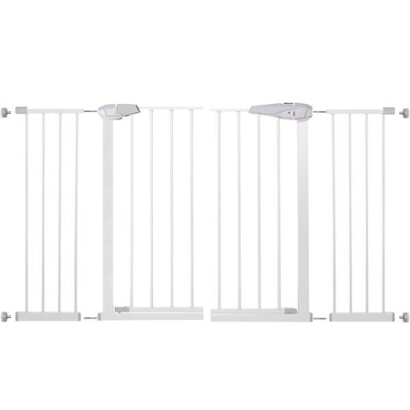 Dormitor & birou - Poarta de siguranta Safety Gate pentru scari, ajustabila 132-141 cm, din otel, alba