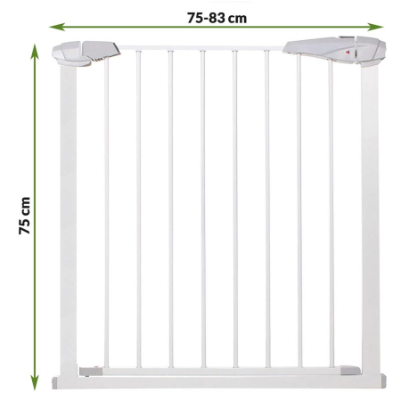 Poarta de siguranta Safety Gate pentru scari, ajustabila 76-85 cm, din otel, alba [5]