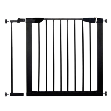 Jucarii si accesorii - Poarta de siguranta Safety Gate pentru scari, ajustabila 83-89 cm, din otel, neagra