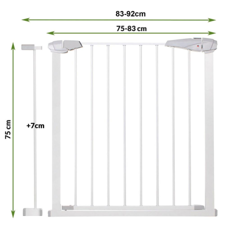 Poarta de siguranta Safety Gate pentru scari, ajustabila 83-92 cm, din otel, alba [4]