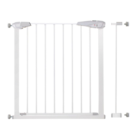 Camera copilului - Poarta de siguranta Safety Gate pentru scari, ajustabila 83-92 cm, din otel, alba