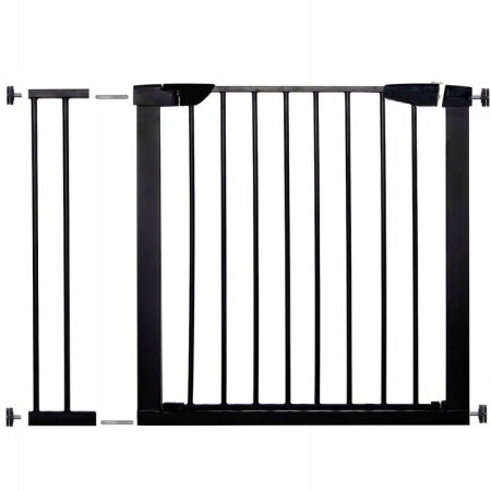 Jucarii si accesorii - Poarta de siguranta Safety Gate pentru scari, ajustabila 89-96 cm, din otel, neagra