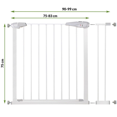 Poarta de siguranta Safety Gate pentru scari, ajustabila 90-99 cm, din otel, alba [1]
