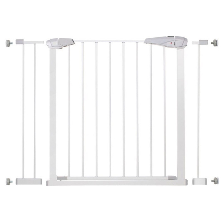 Mobila - Poarta de siguranta Safety Gate pentru scari, ajustabila 97-106 cm, din otel, alba