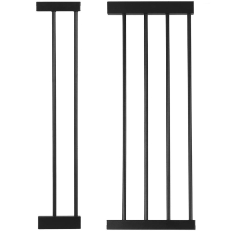 Poarta de siguranta Safety Gate pentru scari, ajustabila, din lemn cu structura otel, 117-124cm, negru maro [6]