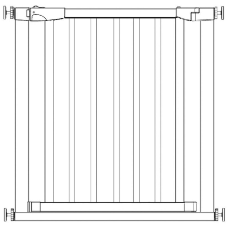 Poarta de siguranta Safety Gate pentru scari, ajustabila, din lemn cu structura otel, 75-82cm, negru maro [11]