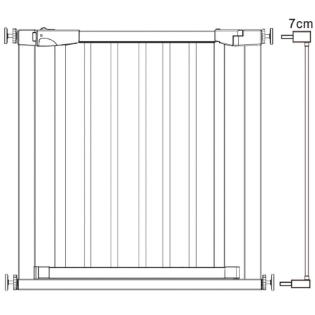 Poarta de siguranta Safety Gate pentru scari, ajustabila, din lemn cu structura otel, 82-89cm, negru maro [3]