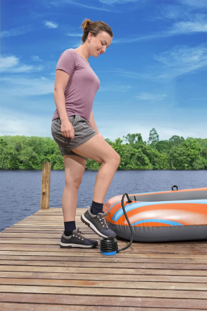 Pompa de picior Bestway Air Step 300 ML, umflare si dezumflare, 0,3 L/ciclu, cu 3 adaptoare [2]
