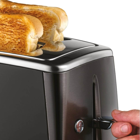 Prajitor de paine 2 felii Russell Hobbs 26150-56 Matte Black, extra wide slots, lift & look, dezghetare, reincalzire, Negru Mat [2]