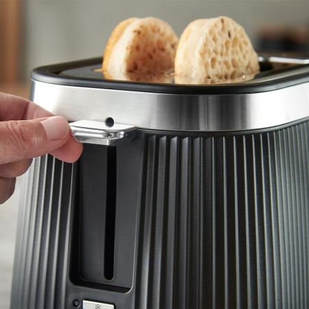 Prajitor de paine 2 felii Russell Hobbs 26760-56 Bronte, 980W, 6 niveluri rumenire, lift & look, functie dezghetare, Negru Mat [3]