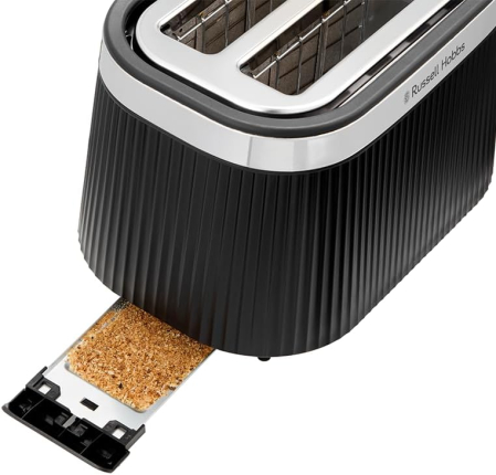 Prajitor de paine 2 felii Russell Hobbs 26760-56 Bronte, 980W, 6 niveluri rumenire, lift & look, functie dezghetare, Negru Mat [6]
