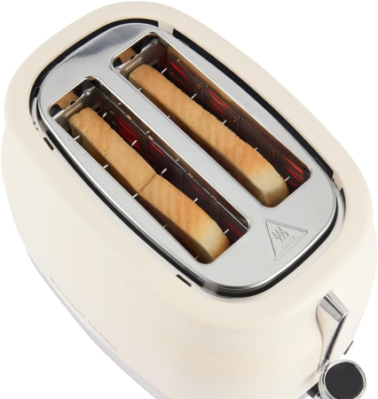 Prajitor de paine 2 felii Russell Hobbs 28650-56 Hanley Jasmine, 900W, design retro, 6 niveluri, functie dezghetare/reincalzire, Jasmine Alb [7]
