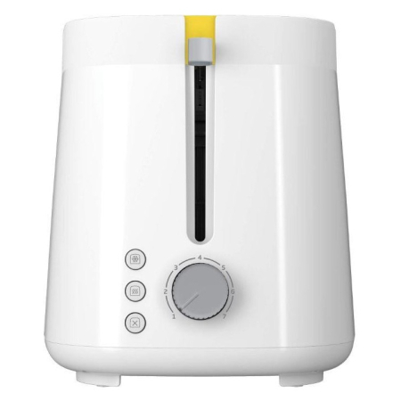 Prajitor de paine Beko TAM4220W, 800 W, 2 felii, 7 niveluri de rumenire, fante extra-large, functie 3 in 1, alb/gri [3]