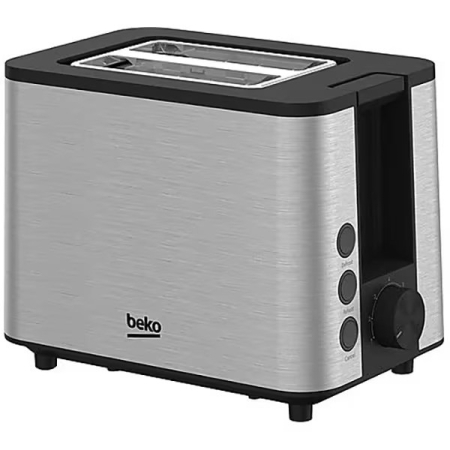 Prajitor de paine Beko TAM7321I, 950 W, 2 felii, 7 niveluri de rumenire, fante extra-large, functie 3 in 1, memorare, argintiu/negru [0]