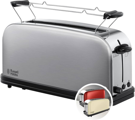 Sandwich-maker & Prajitoare de paine - Prajitor de paine cu fanta lunga Russell Hobbs Adventure, fante extra late, gratar chifle, tava firimituri detasabila
