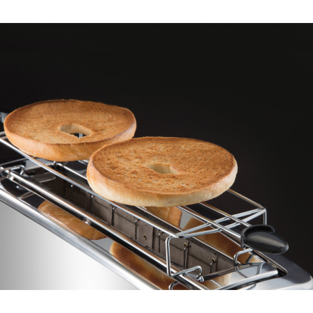 Prajitor de paine cu fanta lunga Russell Hobbs Luna, prajire rapida 55%, gratar chifle, tava firimituri detasabila, rosu [3]