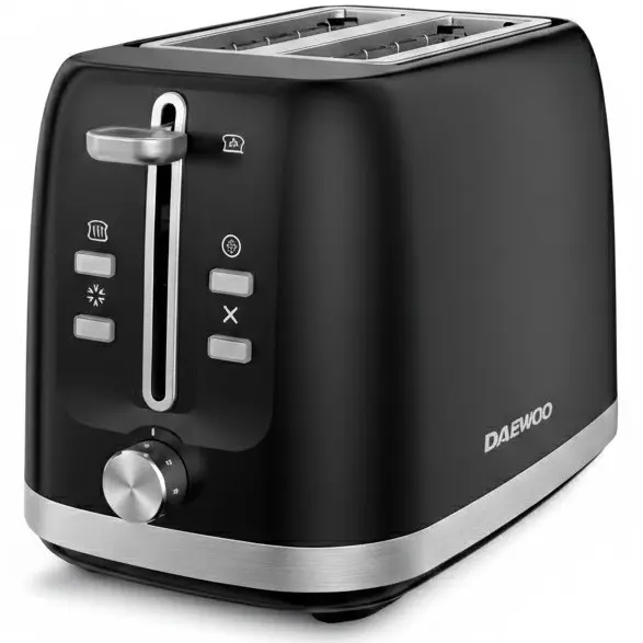 Electrocasnice - Prajitor de paine Daewoo DBT280B, 800 W, 6 trepte, 2 felii, functie decongelare, mecanic, buton anulare, Negru