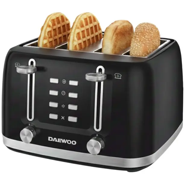 Prajitor de paine Daewoo DBT4160B, 1600 W, 6 trepte, 4 felii, functie decongelare, mecanic, buton anulare, Negru [4]